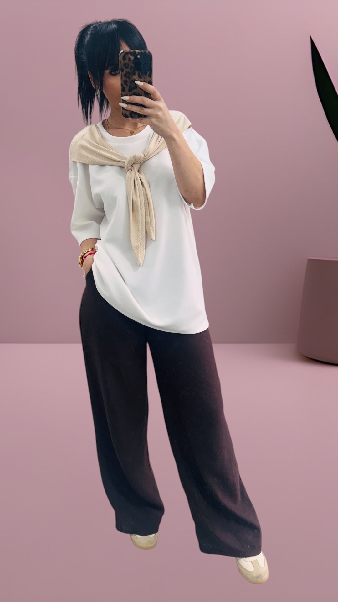 Blusa oversize lazo