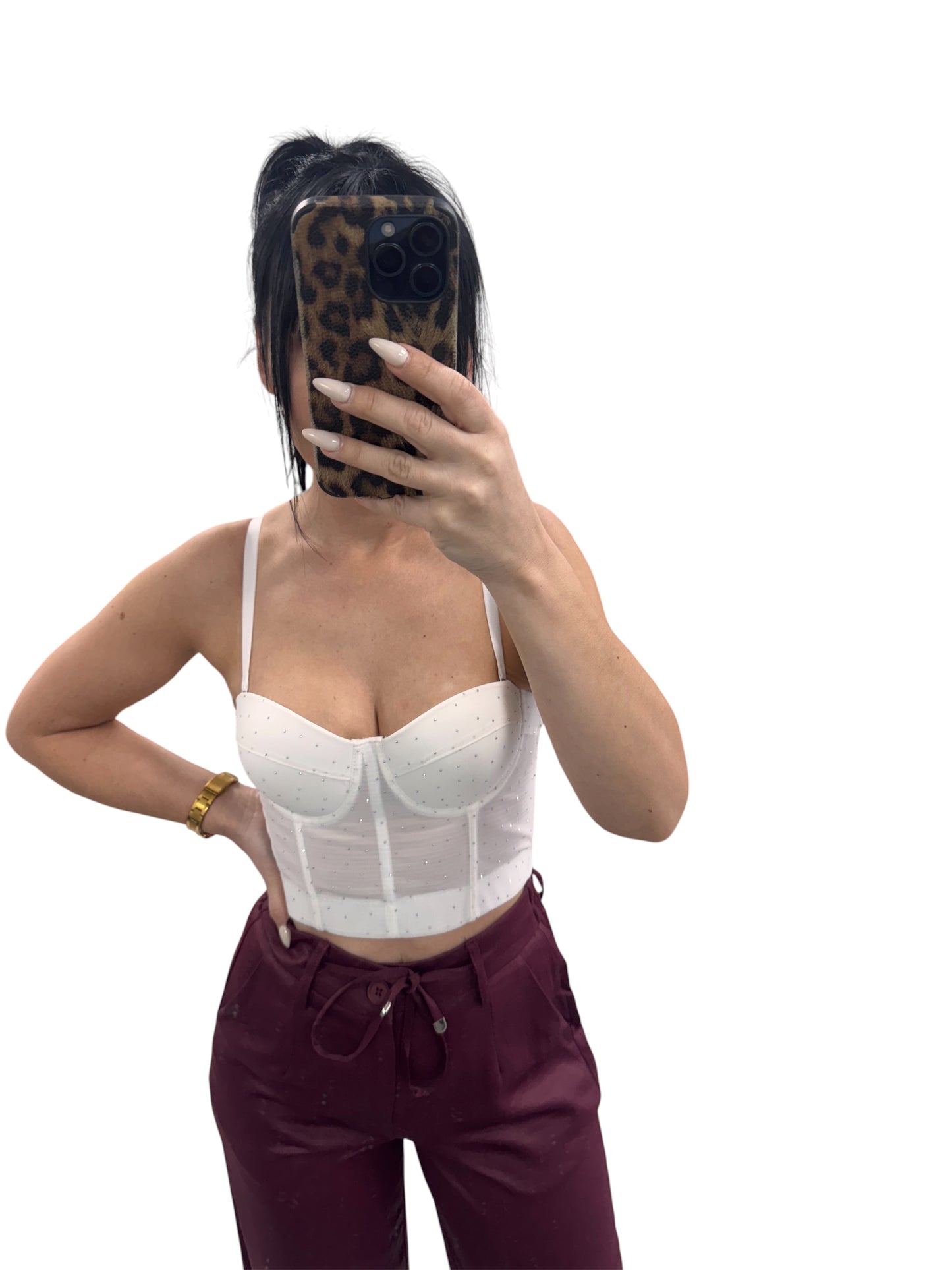 Corset Blanco Diamante